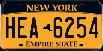 NY license plate HEA6254