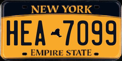 NY license plate HEA7099