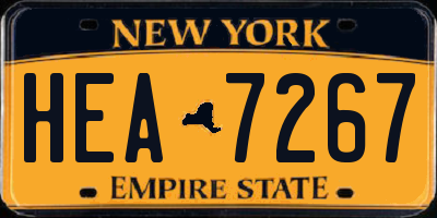 NY license plate HEA7267