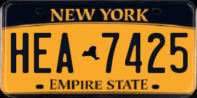 NY license plate HEA7425