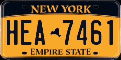 NY license plate HEA7461