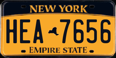 NY license plate HEA7656