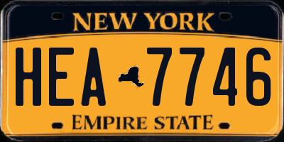 NY license plate HEA7746