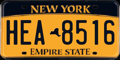 NY license plate HEA8516