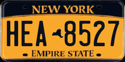 NY license plate HEA8527