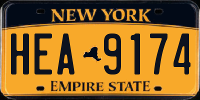 NY license plate HEA9174
