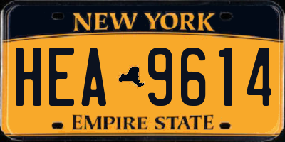 NY license plate HEA9614