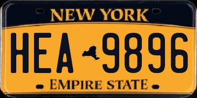 NY license plate HEA9896