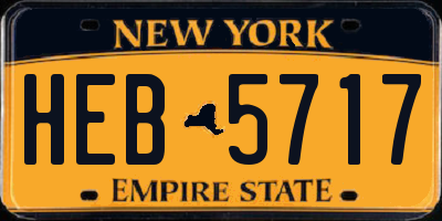 NY license plate HEB5717