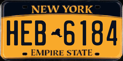 NY license plate HEB6184