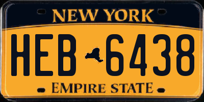 NY license plate HEB6438