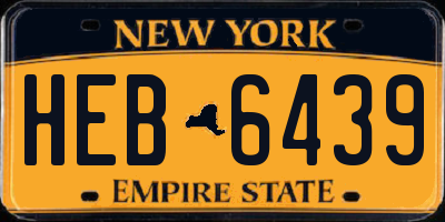 NY license plate HEB6439