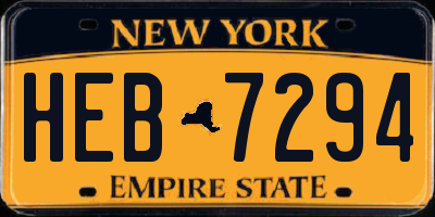 NY license plate HEB7294