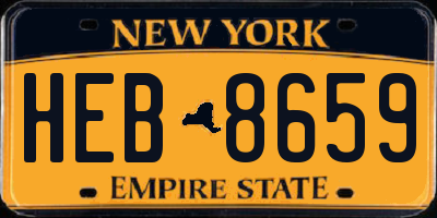 NY license plate HEB8659