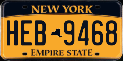 NY license plate HEB9468