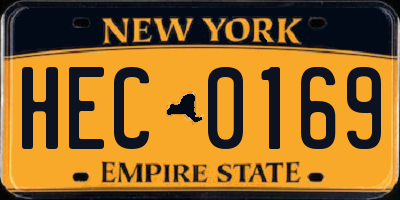 NY license plate HEC0169