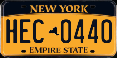 NY license plate HEC0440