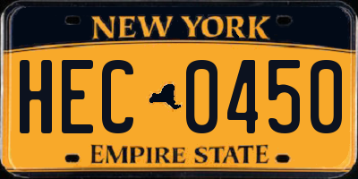 NY license plate HEC0450