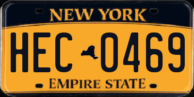 NY license plate HEC0469