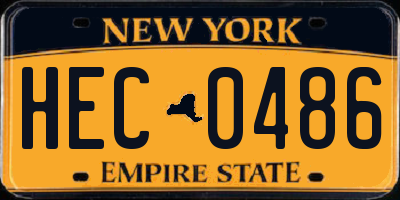 NY license plate HEC0486