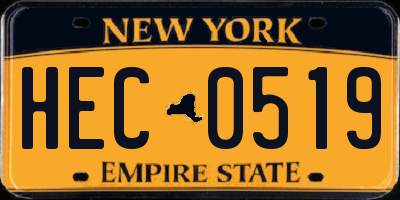 NY license plate HEC0519