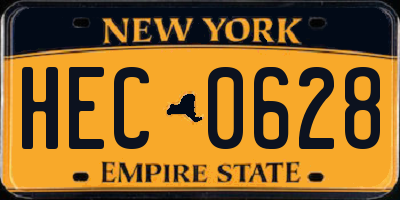 NY license plate HEC0628