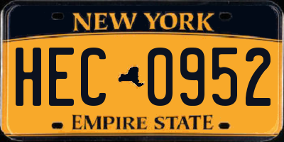 NY license plate HEC0952