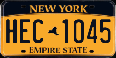 NY license plate HEC1045