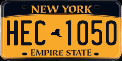 NY license plate HEC1050