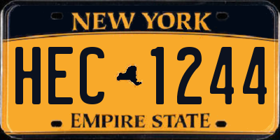 NY license plate HEC1244