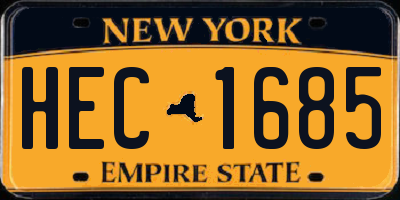 NY license plate HEC1685