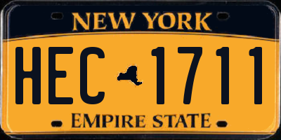 NY license plate HEC1711