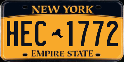 NY license plate HEC1772