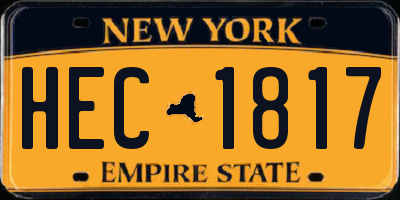 NY license plate HEC1817