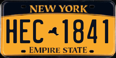 NY license plate HEC1841