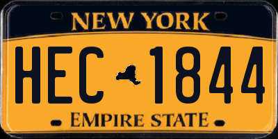 NY license plate HEC1844
