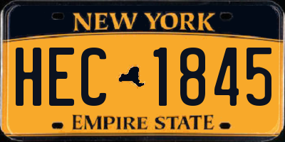 NY license plate HEC1845