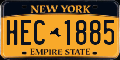 NY license plate HEC1885