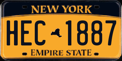NY license plate HEC1887