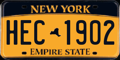 NY license plate HEC1902