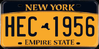NY license plate HEC1956