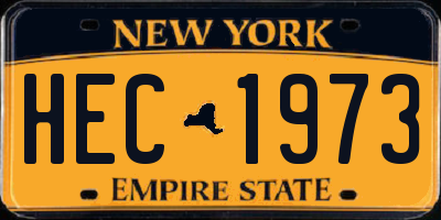 NY license plate HEC1973
