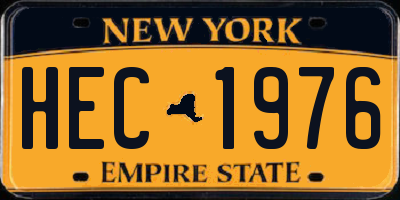 NY license plate HEC1976
