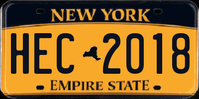 NY license plate HEC2018