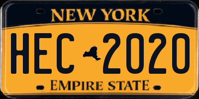 NY license plate HEC2020