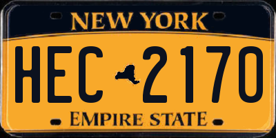 NY license plate HEC2170