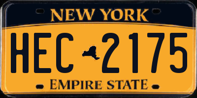 NY license plate HEC2175