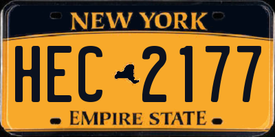 NY license plate HEC2177
