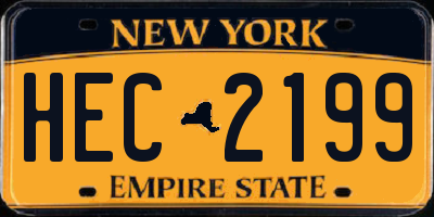 NY license plate HEC2199