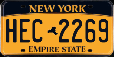 NY license plate HEC2269